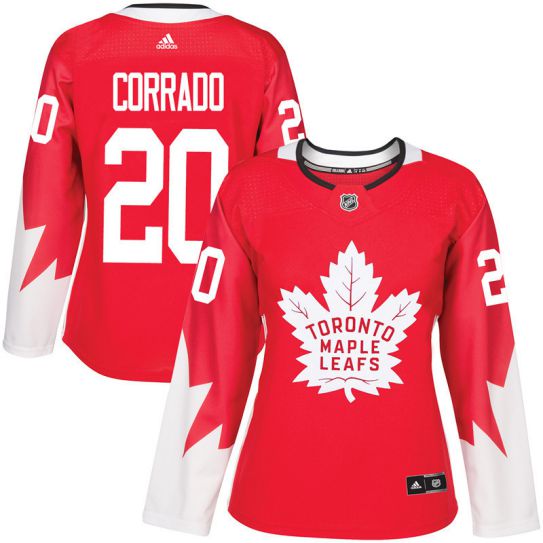 2017 NHL Toronto Maple Leafs women #20 Frank Corrado red jersey